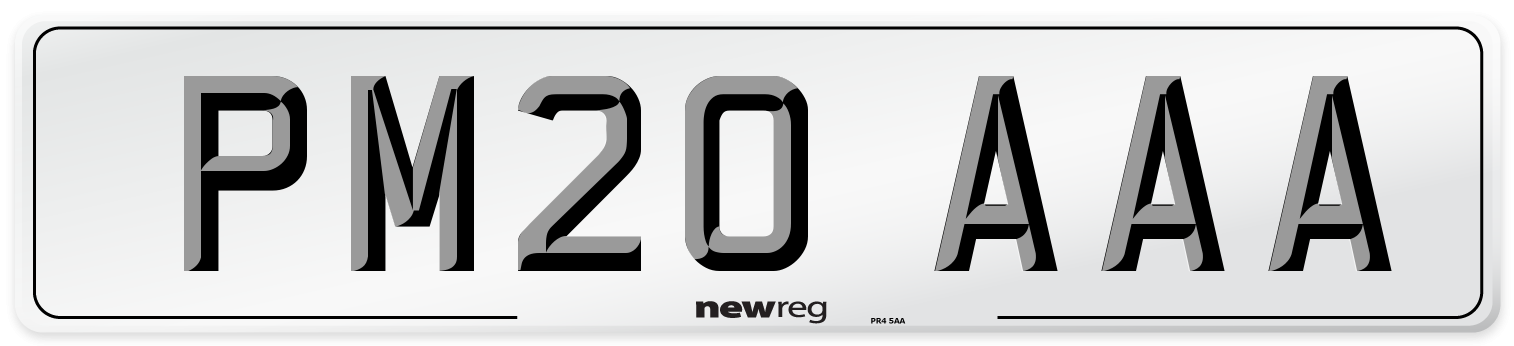 PM20 AAA Number Plate from New Reg